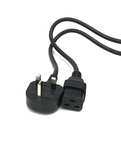 BS1363 UK 3 Pin Plug to C19 16A Cable 1.5mm² 3m